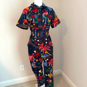 Farm Rio Zodiac Canvas Jumpsuit